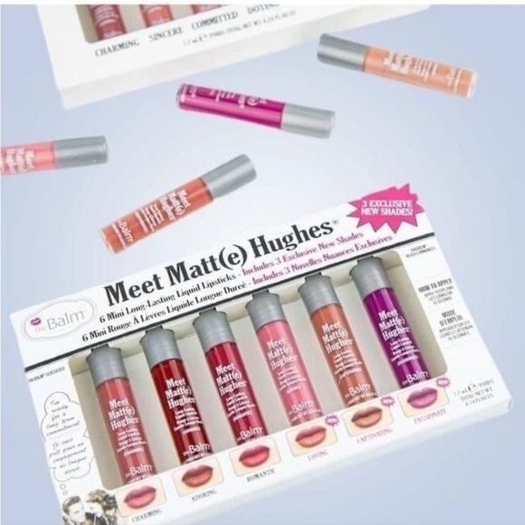 TheBalm Meet Matt(e) Hughes Exclusive 6 Mini Liquid Lipsticks- Volume 3 NEW! - Picture 5 of 5
